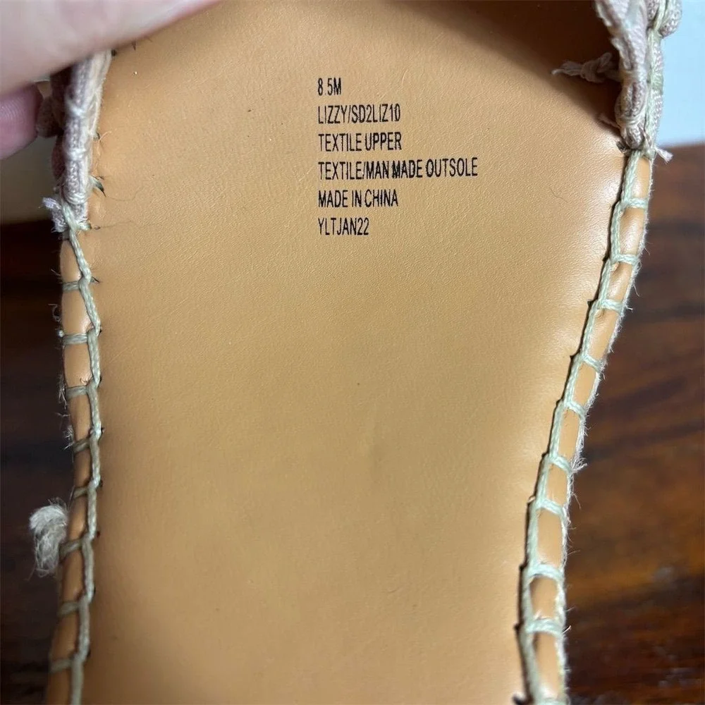 Splendid Lizzy Women's Espadrille Wedge Sandals Almond Size‎ 8.5